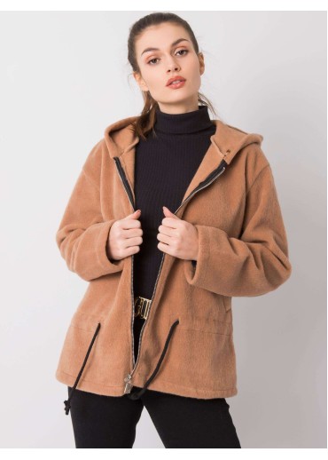 Béžovo hnedá mikina s kapucňou