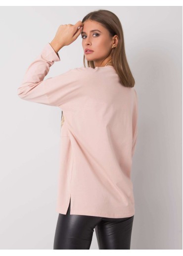 Tmavopúdrovo ružové tričko s dlhým rukávom