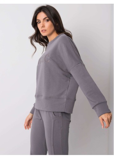 Tmavosivá bavlnená mikina