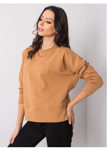 Karamelovo hnedá bavlnená mikina