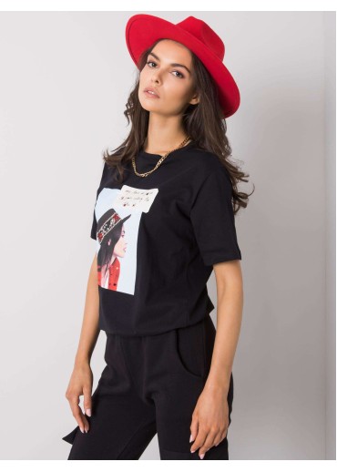 Čierne bavlnené tričko