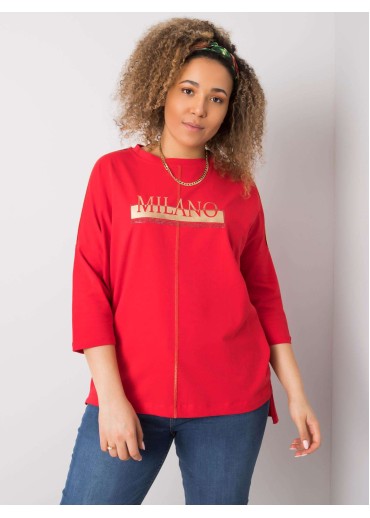 Červené tričko s potlačou