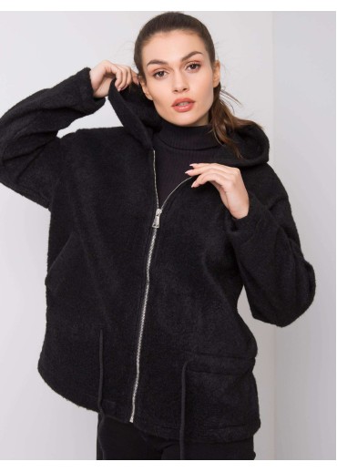 Čierna mikina s kapucňou