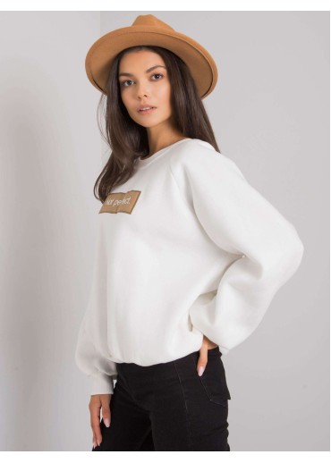 Biela pohodlná mikina