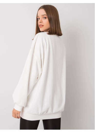 Smotanovo biela mikina s potlačou