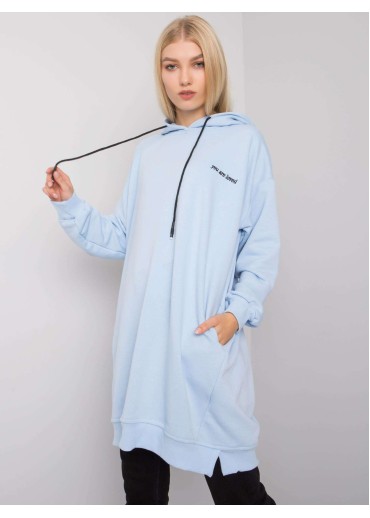 Svetlomodrá predĺžená ONE SIZE mikina