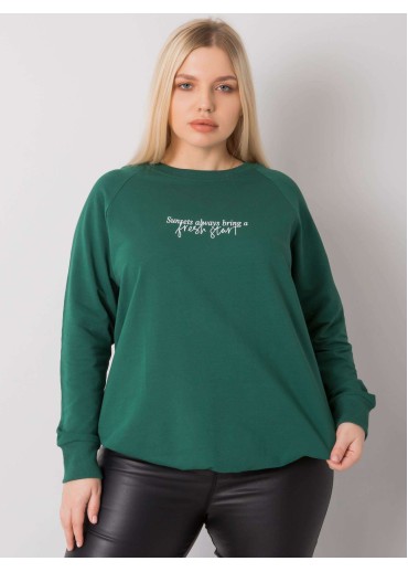 Tmavozelená one size basic mikina