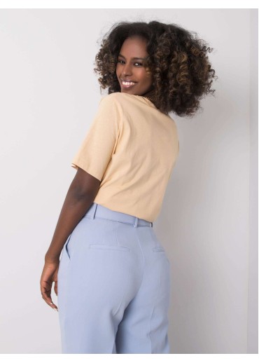 Béžovo hnedé bavlnené tričko