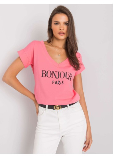 Ružové bavlnené tričko