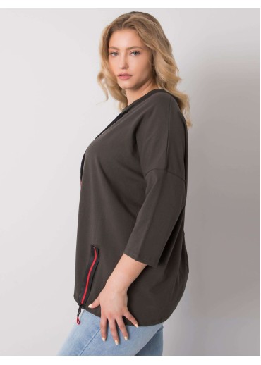 Khaki zelené tričko s potlačou