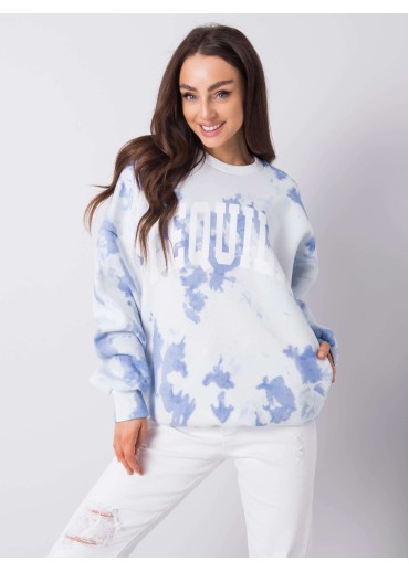 Svetlomodrá batikovaná mikina