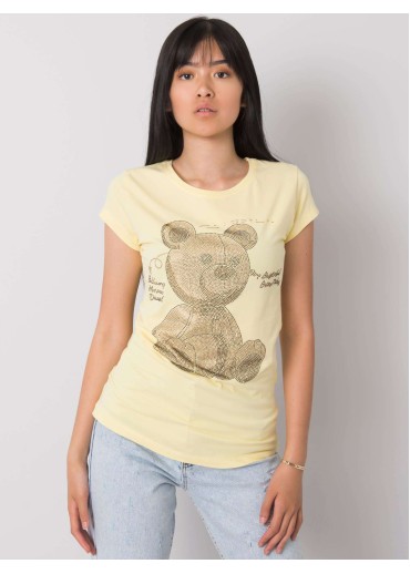 Žlté bavlnené tričko