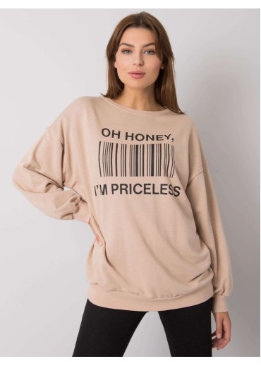 Béžovo hnedé tričko s dlhým rukávom