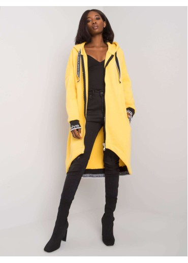 Vanilkovo žltá asymetrická mikina