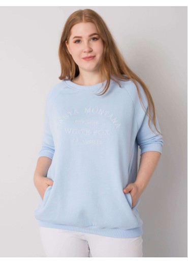 Svetlomodrá pohodlná mikina