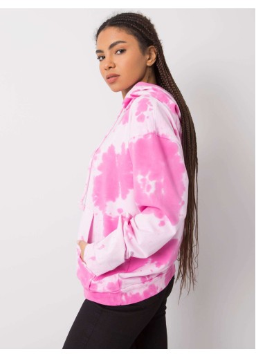 Ružová batikovaná mikina