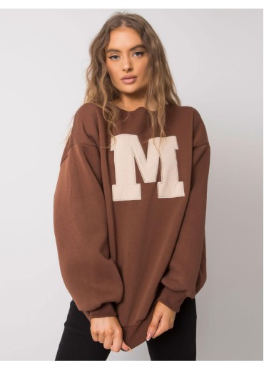 Hnedá mikina s nášivkou