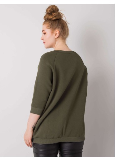 Khaki zelená pohodlná mikina
