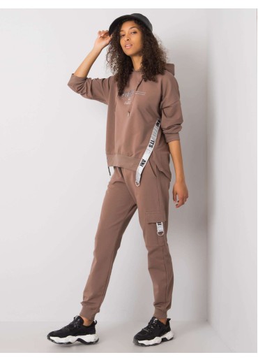 Béžovo hnedá tepláková súprava