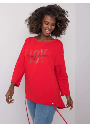 Červené tričko s potlačou