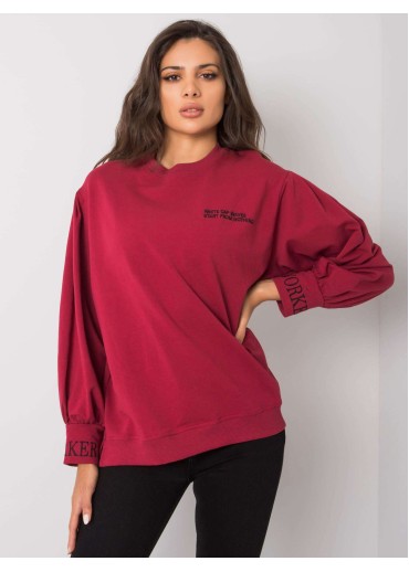 Bordovo červené bavlnené tričko