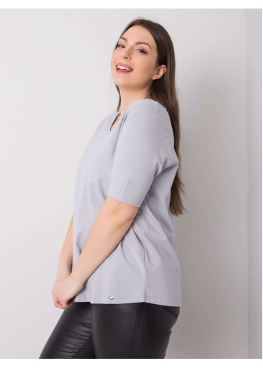 Svetlosivé bavlnené tričko over size