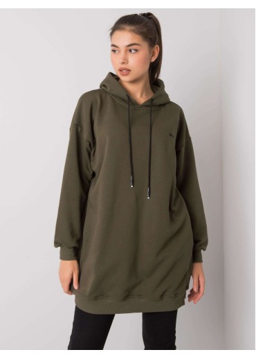 Khaki zelená predĺžená ONE SIZE mikina