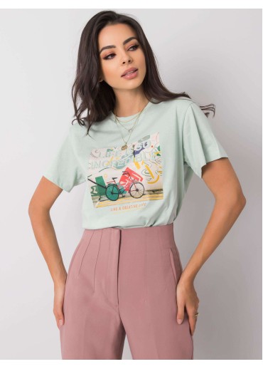 Svetlozelené bavlnené tričko