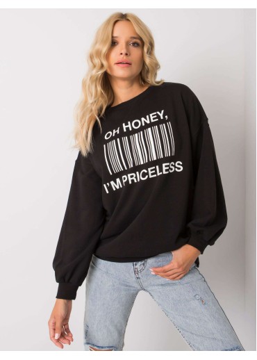 Čierna mikina s potlačou