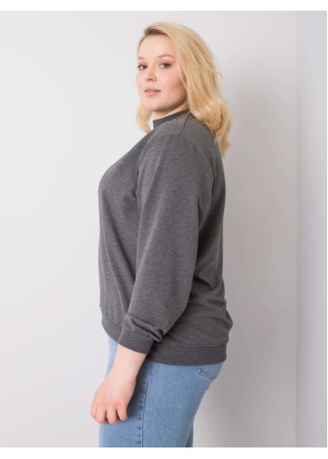 Tmavosivá bavlnená mikina