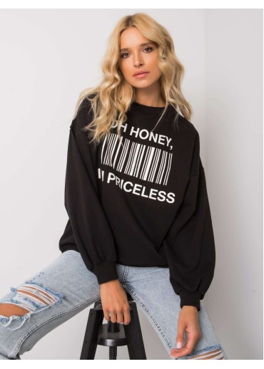 Čierna mikina s potlačou