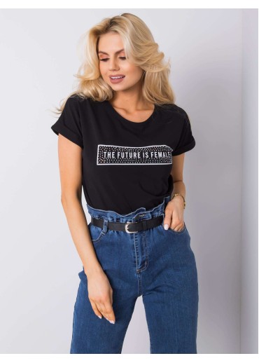 Čierne bavlnené tričko