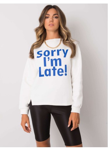 Smotanovo biela mikina s potlačou