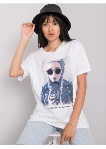 Biele bavlnené tričko