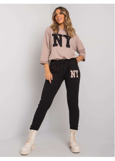 Béžovo hnedá tepláková súprava