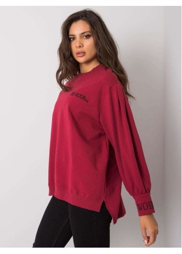 Bordovo červené bavlnené tričko