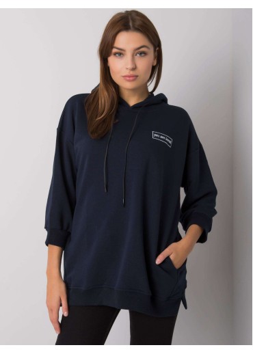 Modrá bavlnená mikina