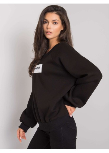 Čierna pohodlná mikina