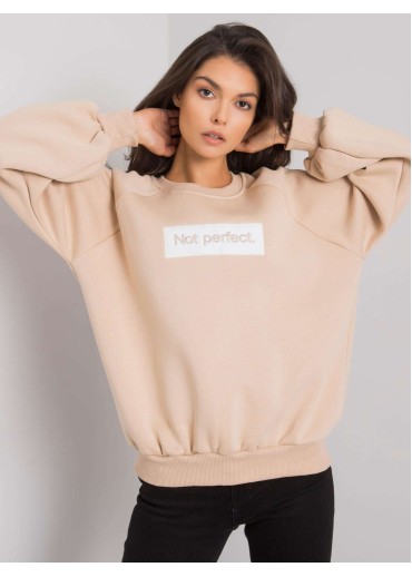 Béžovo hnedá pohodlná mikina