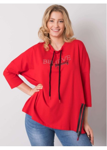 Červené tričko s potlačou