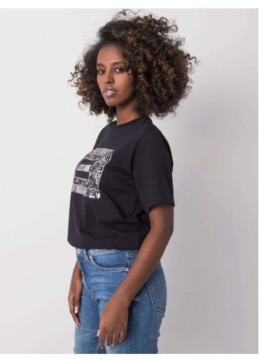 Čierne bavlnené tričko