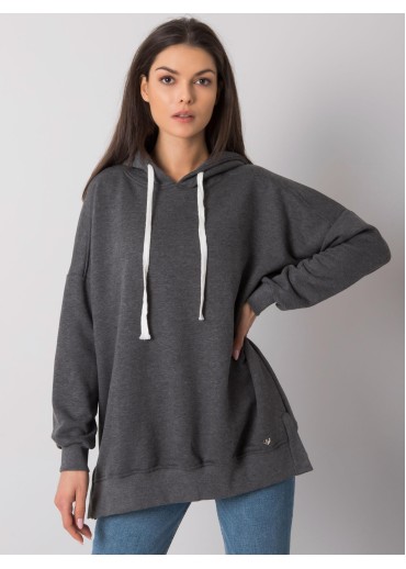 Tmavosivá mikina s kapucňou