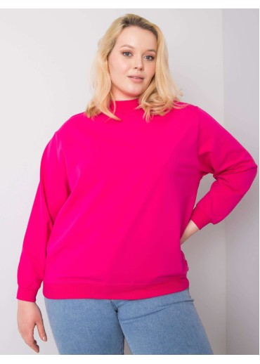 Fuchsiovo ružová bavlnená mikina