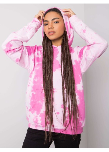 Ružová batikovaná mikina