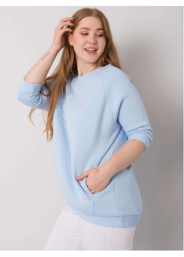 Svetlomodrá pohodlná mikina
