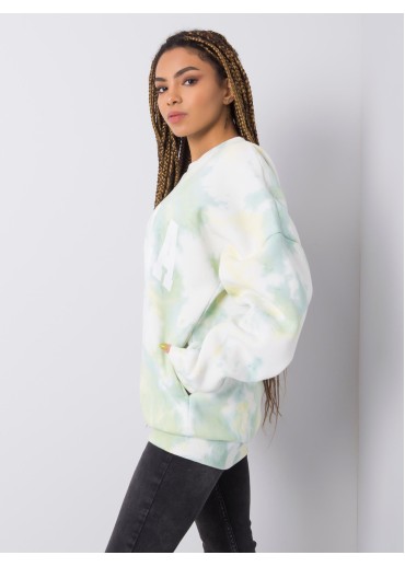 Zelená batikovaná mikina