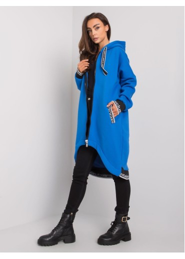 Modrá asymetrická mikina