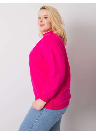 Fuchsiovo ružová bavlnená mikina