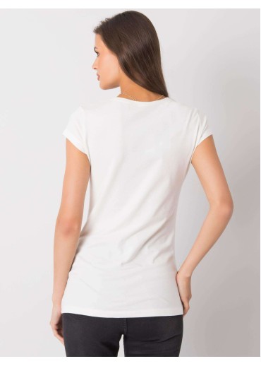 Smotanovo biele bavlnené tričko