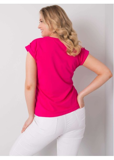 Fuchsiovo ružové bavlnené tričko